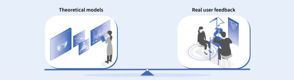 Balancing clinical trials and theoretical models